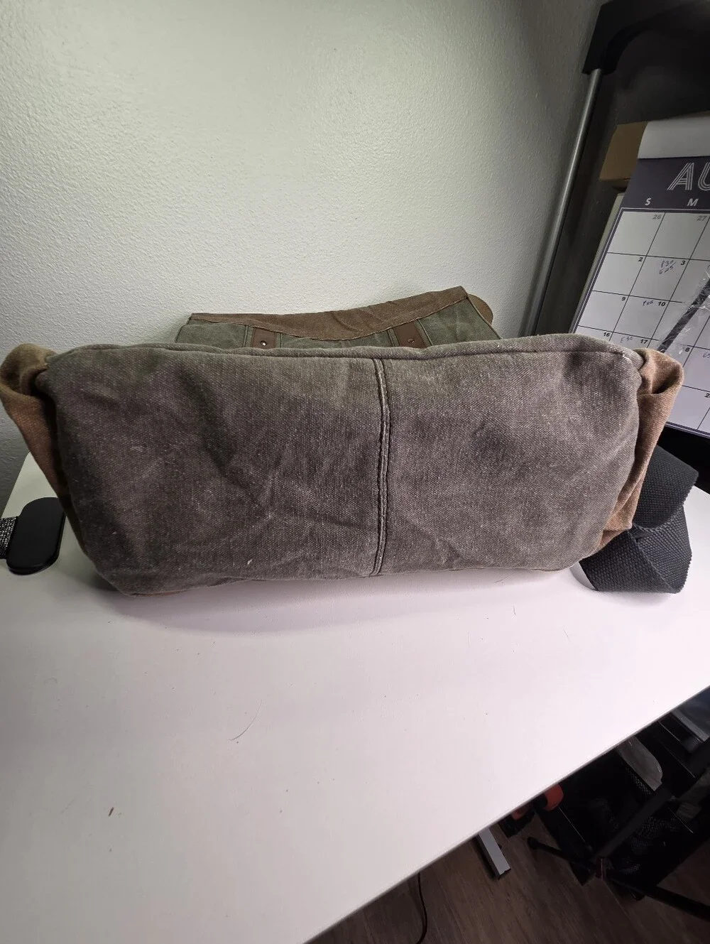 Mona B Canvas Military Tarp Sebastian Travel Backpack Distressed Pockets